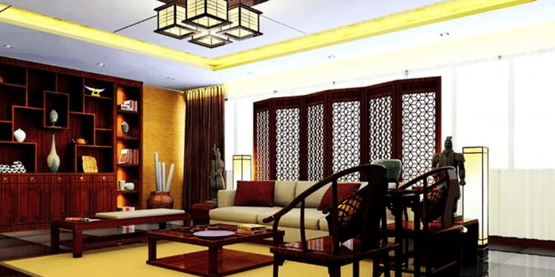 a well-lit living room containing several instances of LED lights